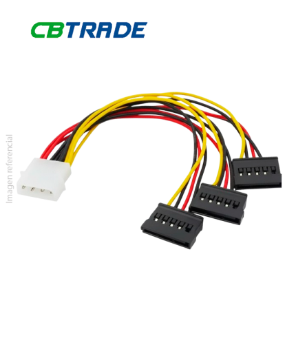 CABLE CONVERTIDOR MOLEX A 3 SALIDAS SATA